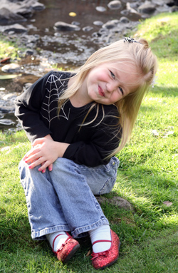 Kennedy in her ruby slippers