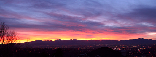 Sunset over Salt Lake