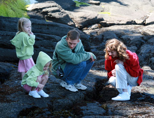 Brandon, Jennifer, Emily & Marie at the tidepools